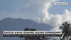 Radius Awas Gunung Agung Dipersempit