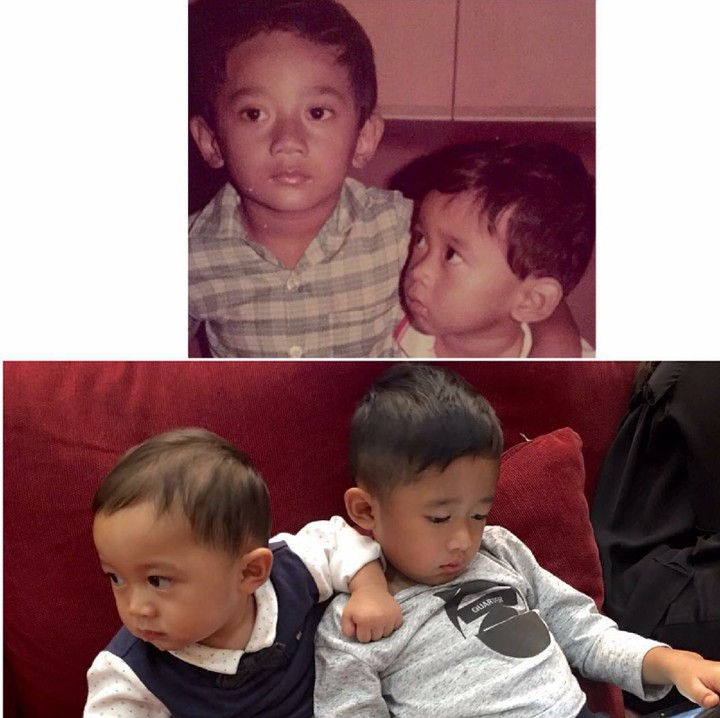 <p>Siapa lebih mirip siapa hayo di foto ini? He-he-he. (Foto: Instagram/ @aniyudhoyono)</p>