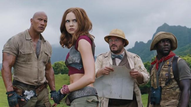 Diduga, keempat karakter utama ini tidak memainkan permainan Jumanji seperti halnya film debut Jumanji (1995) maupun Jumanji: Welcome to the Jungle (2017).