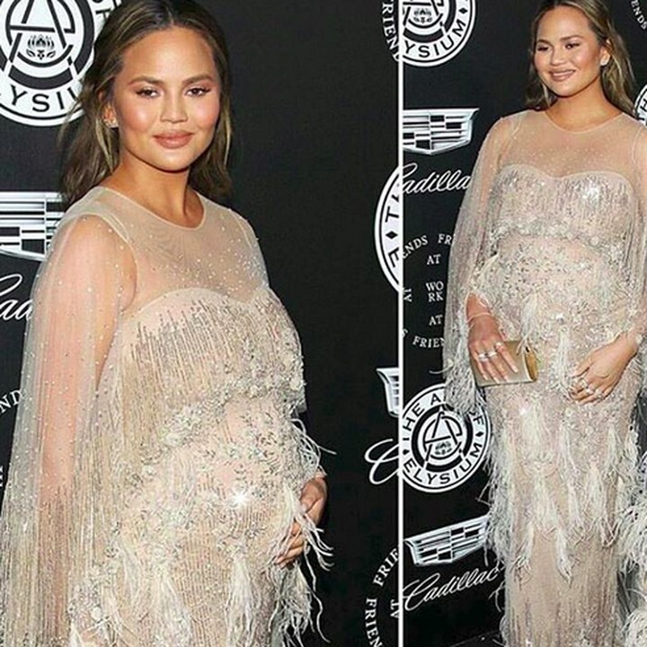<p>Kolase foto Chrissy dengan baby bump yang makin terlihat jelas. Tetap cantik deh istri John Legend ini. (Foto: Instagram/ @chrissyteigenbrasil)  </p>