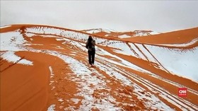 VIDEO: Salju Kembali Turun di Gurun Sahara