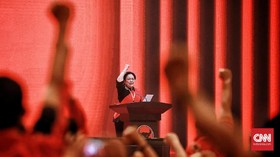 Saat Mega Sempat Berkaca-kaca Ketika Tutup Pidato HUT PDIP
