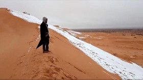 Ketiga Kalinya dalam 4 Dekade, Salju Turun di Gurun Sahara