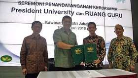 President University dan Ruangguru Jalin Kerja Sama Beasiswa