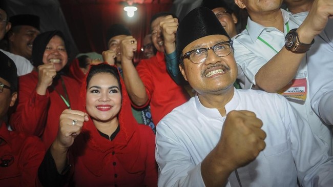 Gus Ipul yakin akan memenangkan pemilihan gubernur Jawa Timur dengan persentase kemenangan di atas 58 persen.