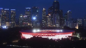 Simbol Earth Hour 2018, Stadion GBK Padam Total Sabtu Malam