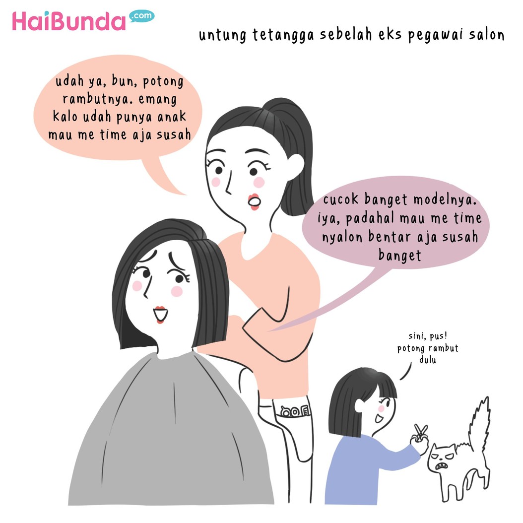Me time kayak gimana sih yang bisa bikin Bunda happy? Sama kayak si bunda di komik ini nggak? Yuk bagiin ceritanya di kolom komentar, Bun.