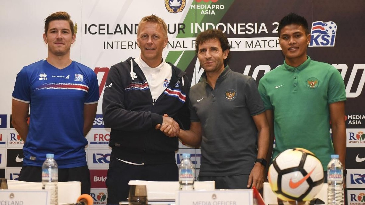 FOTO: Timnas Indonesia Siap Tantang Islandia