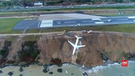 VIDEO: Momen Pesawat Turki Tergelincir dari Landas Pacu