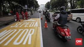 Tak Lewat Jalur Khusus Motor Thamrin, 643 Pengendara Ditilang
