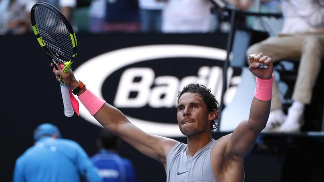 Rafael Nadal butuh 2 jam dan 38 menit untuk mengalahkan Leonardo Mayer pada babak kedua Australia Terbuka 2018 di Rod Laver Arena.