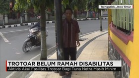 Trotoar Belum Ramah Disabilitas
