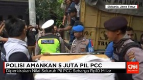 Polisi Sita 5 Juta Pil PCC dalam Penggerebekan di Sidoarjo