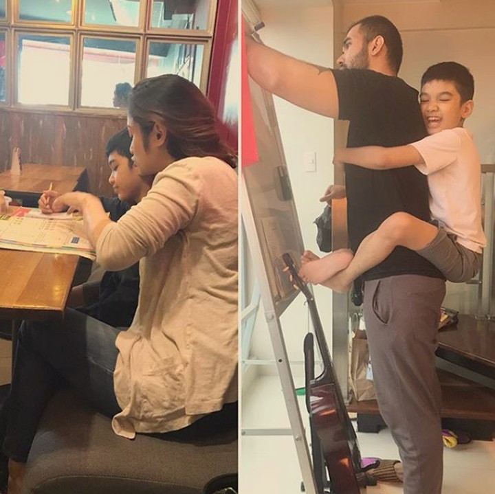 <p>Begini nih bedanya belajar sama ibu dan ayah. (Foto: Instagram @zoeblacmedia)</p>