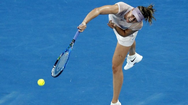 Juara Australian Open 2008, Maria Sharapova, kalah 1-6 dan 3-6 dari Angelique Kerber di babak ketiga Australian Open 2018.