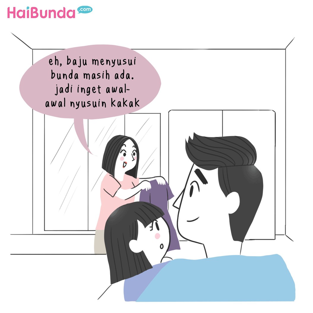 Ingat nggak, Bun, rasanya saat dulu menyusui pertama kali? Gimana pengalaman, Bunda? Apakah seperti dialami bunda di komik ini?