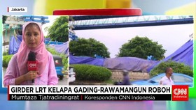 INSIDEN GIRDER LRT KELAPA GADING-RAWAMANGUN ROBOH