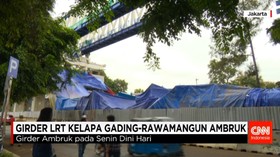 Girder LRT Ambruk pada Senin Dini Hari