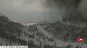 VIDEO: Letusan Gunung di Jepang Tewaskan Pemain Ski