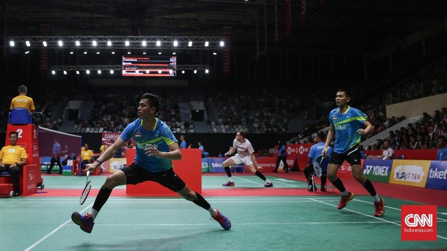 Fajar Alfian/Muhammad Rian Ardianto berhasil lolos ke babak final All England setelah mengalahkan Mohammad Ahsan/Hendra Setiawan.