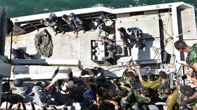 Pasukan Marinir Gagalkan Aksi Perompak di Selat Berhala