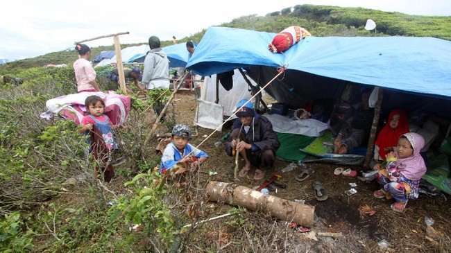 FOTO: Kala Kebun Teh Jadi Tempat Mengungsi dari Gempa