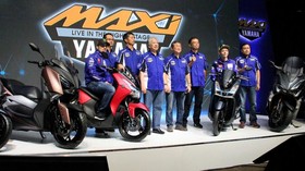 Rossi dan Vinales Luncurkan Yamaha Lexi di Jakarta