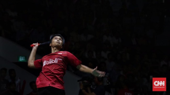 Tunggal putra Indonesia Anthony Sinisuka Ginting bakal bersua Chou Tien Chen di final Hylo Open 2022, Minggu (6/11).