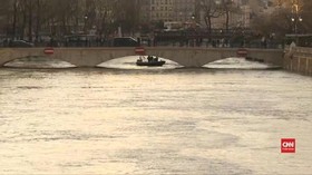 VIDEO: Banjir Paris Perlahan Surut