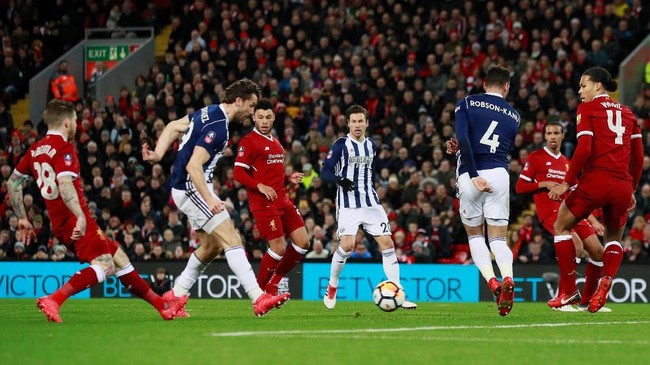 Liverpool harus rela tersingkir dari Piala FA setelah dikalahkan West Bromwich Albion dengan skor 2-3 di Anfield.