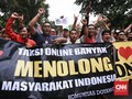 FOTO: Sopir Taksi Online Kembali Tolak Aturan Pemerintah
