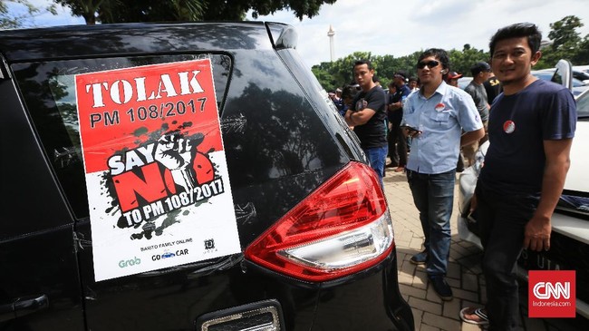 Terdapat tujuh poin yang diajukan pendemonstrasi taksi online saat bertemu Presiden Jokowi lewat sambungan telepon video jarak jauh.