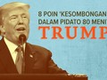 INFOGRAFIS: 8 Poin 'Kesombongan' dalam Pidato 80 Menit Trump