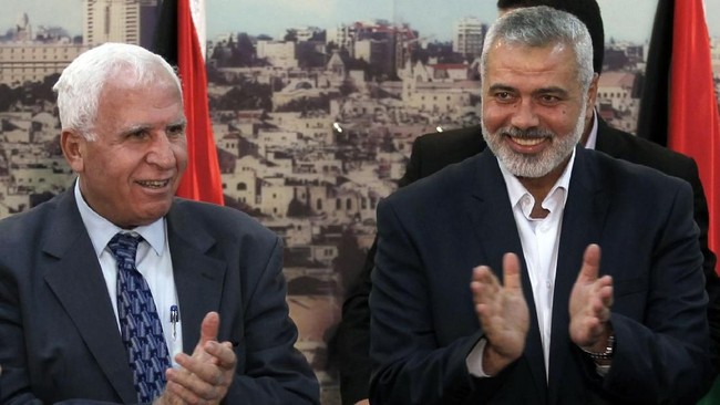 Pemimpin Hamas Palestina, Ismail Haniyeh, menuturkan pihaknya tengah merundingkan upaya gencatan senjata dengan Israel di Jalur Gaza.
