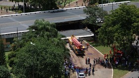 Jalan Layang Ambruk di Brasil Timpa Restoran