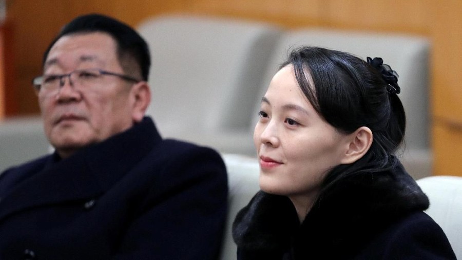North Korean leader Kim Jong Un's younger sister Kim Yo Jong sits in a meeting room in Incheon, South Korea February 9, 2018. Yonhap via REUTERS     ATTENTION EDITORS - THIS IMAGE HAS BEEN SUPPLIED BY A THIRD PARTY. SOUTH KOREA OUT. NO RESALES. NO ARCHIVE.