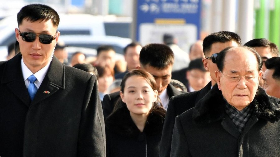 North Korean leader Kim Jong Un's younger sister Kim Yo Jong sits in a meeting room in Incheon, South Korea February 9, 2018. Yonhap via REUTERS     ATTENTION EDITORS - THIS IMAGE HAS BEEN SUPPLIED BY A THIRD PARTY. SOUTH KOREA OUT. NO RESALES. NO ARCHIVE.