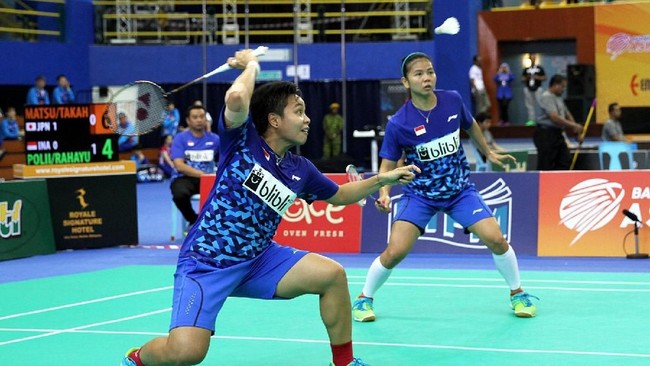 Pasangan ganda putri Indonesia Greysia Polii/Apriyani Rahayu disingkirkan pasangan Bulgaria Gabriela Stoeva/Stefani Stoefa di babak pertama All England 2018.