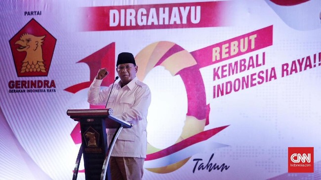 Meski sudah dideklarasikan Prabowo disebut masih berfikir-fikir untuk kembali maju sebagai capres karena beratnya memimpin Indonesia.