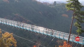 VIDEO: 'Goyangan' Mishima Skywalk Demi Pemandangan Fuji