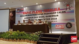 Empat Pasangan Resmi Bertarung di Pilgub Sulsel