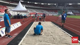Bak Pasir Atletik untuk Asian Games 2018 Belum Direnovasi
