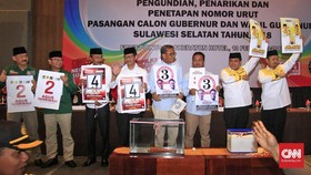Undi Nomor Urut, KPU Sulsel Puji Empat Pasang Calon