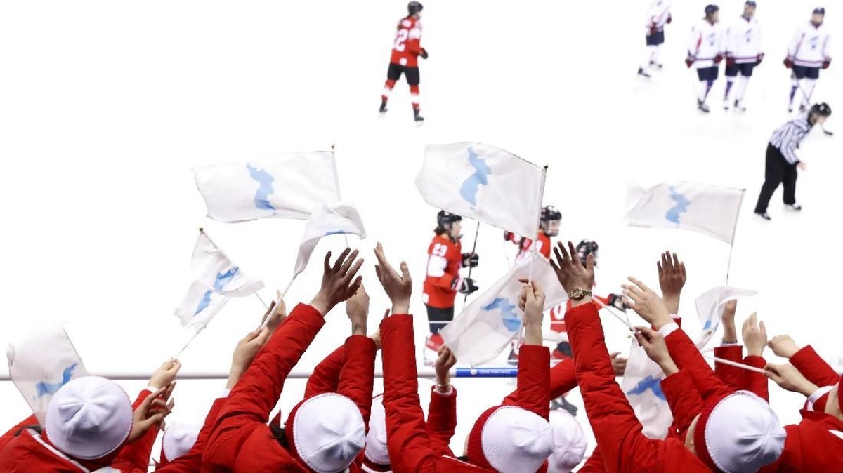 FOTO: Pesona Pemandu Sorak Korut di Olimpiade Pyeongchang