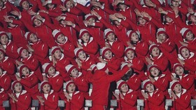 FOTO: Pesona Pemandu Sorak Korut di Olimpiade Pyeongchang