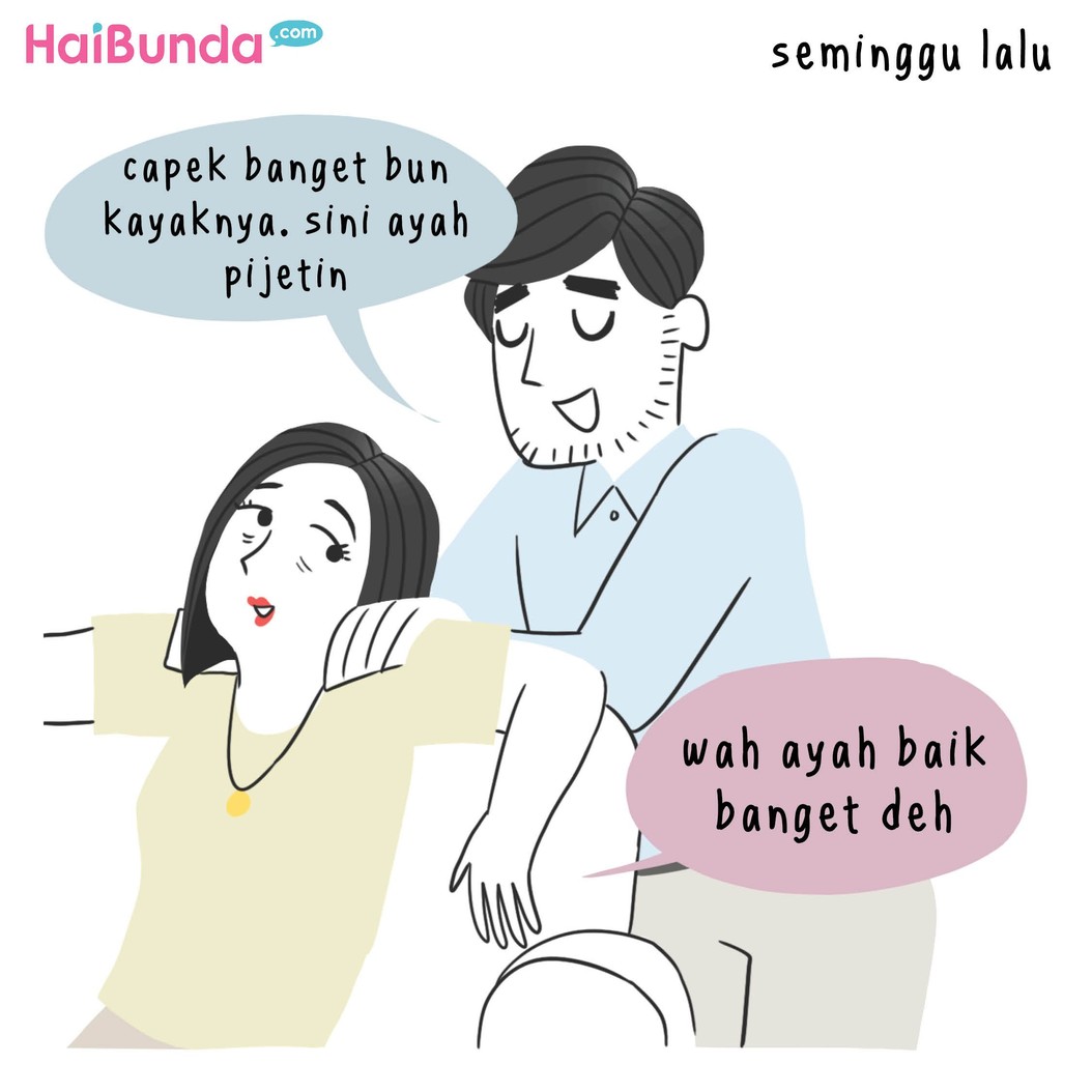 Di mata Bunda, suami termasuk orang yang romantis nggak? Atau kayak ayah di 'Komik Bunda' ini? Bagikan yuk, Bun, ceritanya di kolom komentar.