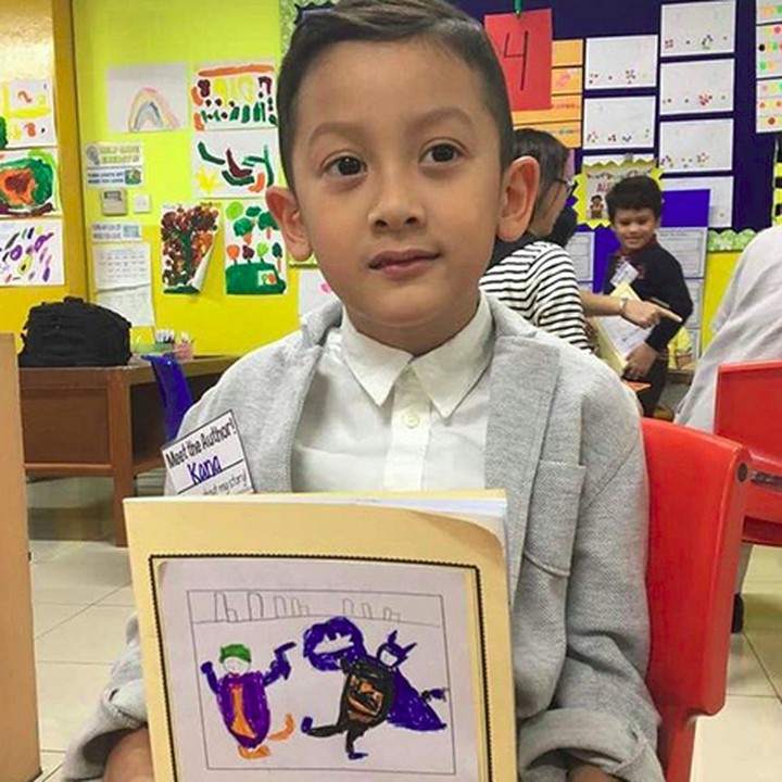 <p>"Hai Bunda, aku Kana Mahatma Soeprapto, anak pertama Ayah Ananda dan Bunda Marcella. Umurku 7 tahun." (Foto: Instagram/ @anandamikola27)</p>