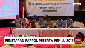 KPU Tetapkan 14 Partai Politik Menjadi Peserta Pemilu 2019