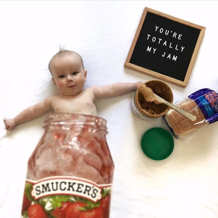 <p>Wah, dia muncul dari botol selai. (Foto: Instagram Jennifer Atkinson)</p>
