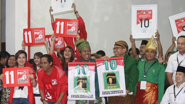 Terdapat 14 parpol yang mengikuti Pemilu 2019. Setidaknya ada lima nomor urut parpol yang masih bisa diperebutkan untuk kontestasi Pemilu 2024.